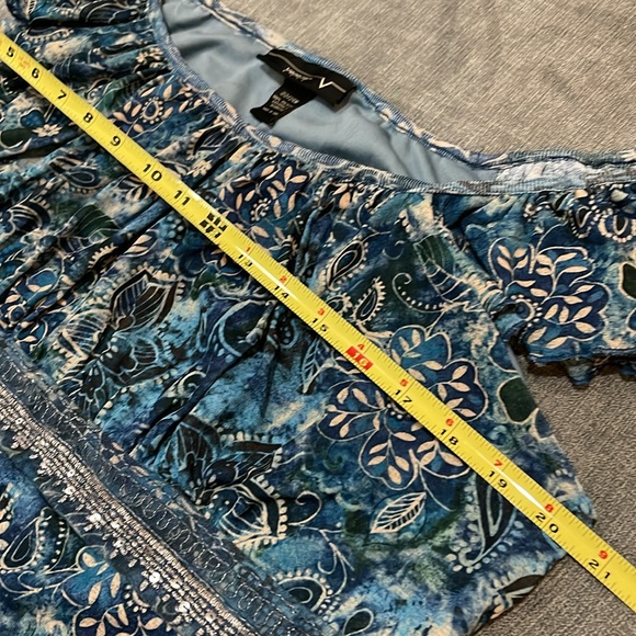 Venezia top off shoulder, butterfly sleeves Sz 22/24 wide 24-153 - Picture 3 of 8